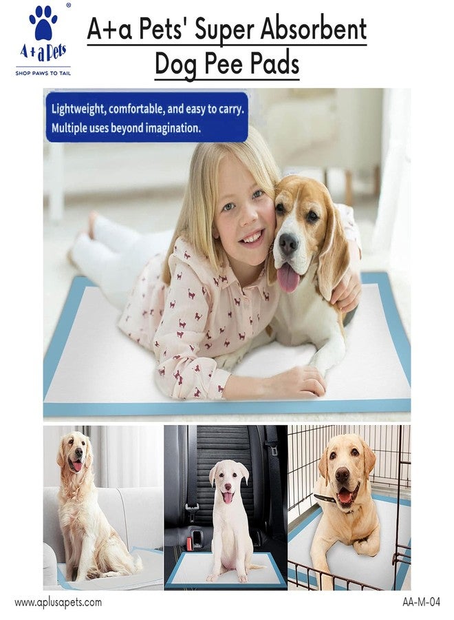 A+a Pets فوط تدريب الكلاب فائقة الامتصاص من A+a Pets، عبوة من 50 فوطة، تصميم سريع الجفاف مانع للتسرب، فوط تدريب للكلاب الصغيرة والجراء، حصيرة تدريب للكلاب (45*60/م) - Image 2